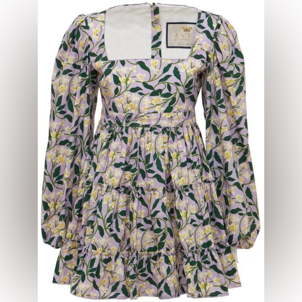 Agua by Agua Bendita Dress in Purple and Green